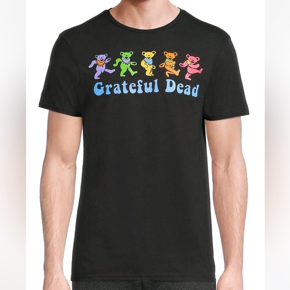 Grateful Dead Dancing Bears Black Licensed Graphic T-Shirt